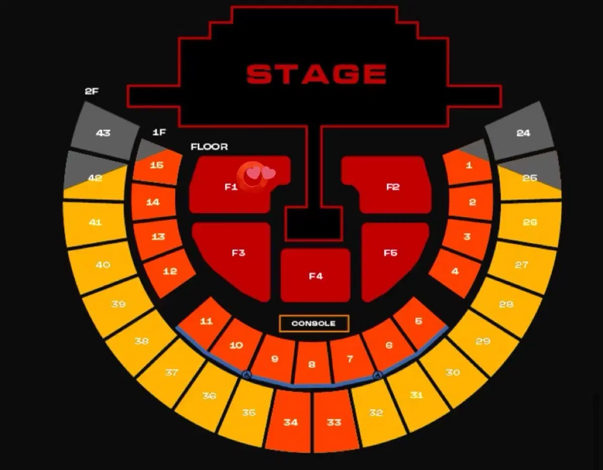 투애니원 콘서트 F1구역 3열 명당 단석